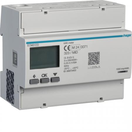 Hager Energiezähler 3ph,direkt 125A, MBUS, MID