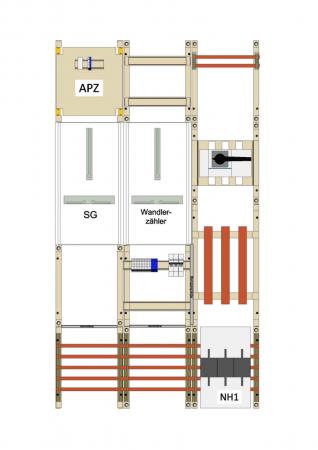 Hager Wa+MeFeld,Univ.N,200A,1350x750x160,TN-S