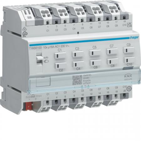 Hager Schalt-/Jal.akt 10/5f KNX Sec,16A C-Last