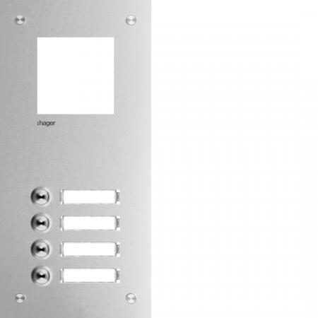 Hager Frontplatte intercom mono 4 Tasten