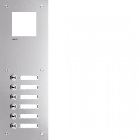 Hager Frontplatte intercom mono 6 Tasten