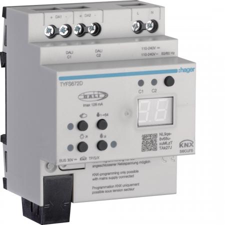 Hager KNX/DALI 2 Gateway, Secure, 2-fach