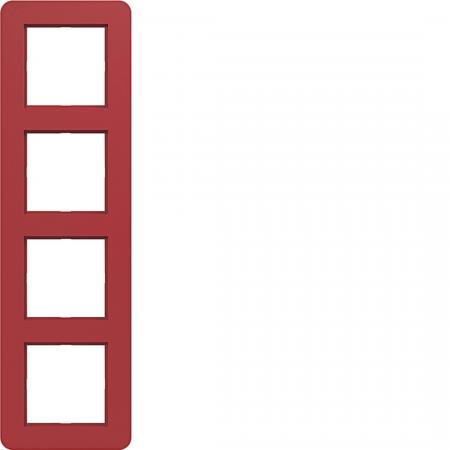 Hager Rahmen 4fach C.8 rot glänzend