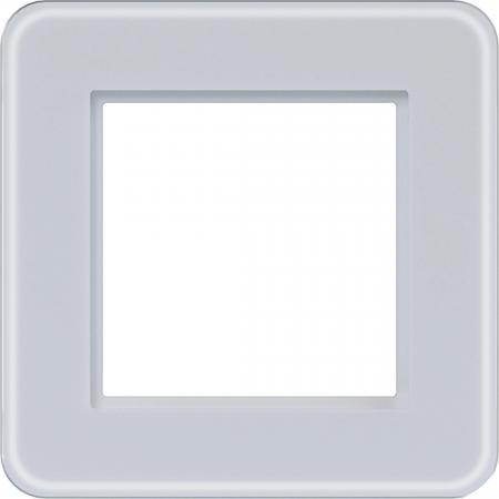 Hager LED-Rahmen 1fach C.8 Glas lichtweiß matt