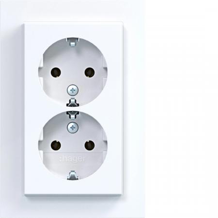 Hager D-STD SCHUKO ADP ho. SK A.1 lichtweiß gl