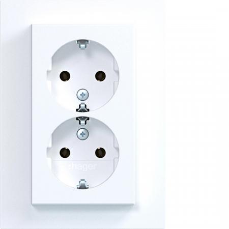 Hager D-STD SCHUKO ADP ho. SK A.8 lichtweiß mt