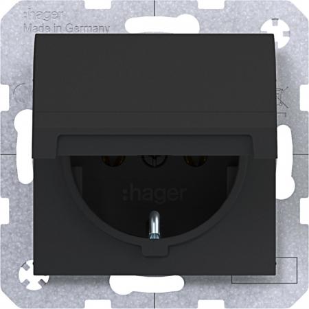 Hager SD SCHUKO KLD Ax/Cx nachtschwarz matt