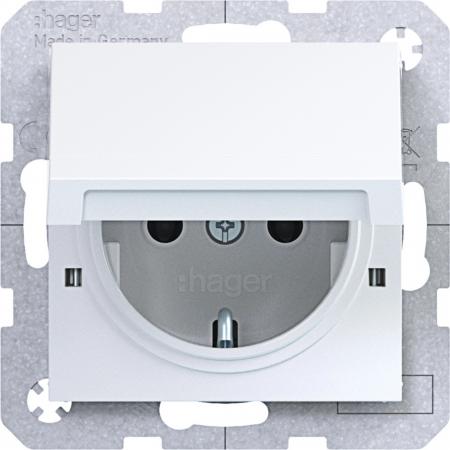 Hager SD SCHUKO KLD arret. Ax/Cx lichtweiß gl