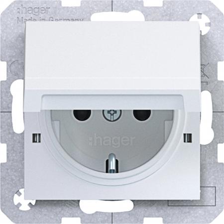 Hager Std. SCHUKO KLD arret. Ax/Cx liweiß matt