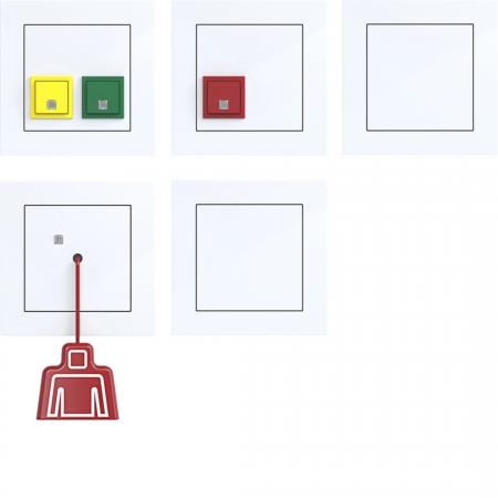 Hager Notruf-Set mit Rah. A.1 lichtweiß gl