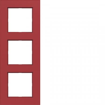 Hager Rahmen 3fach A.8 rot glänzend