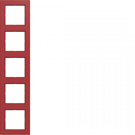 Hager Rahmen 5fach A.1 rot glänzend