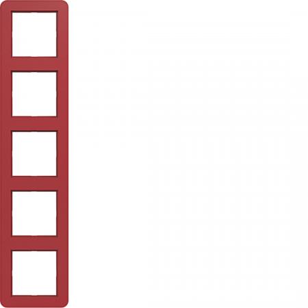 Hager Rahmen 5fach C.1 rot glänzend
