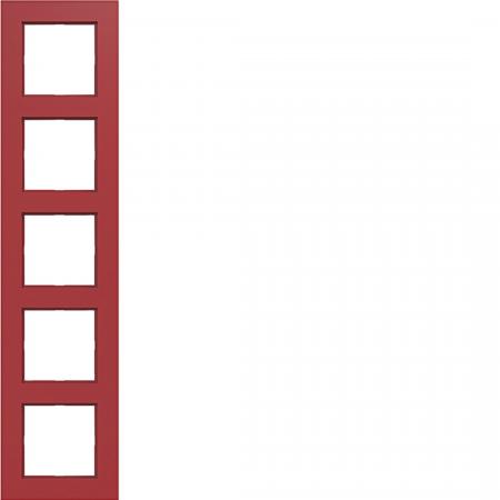 Hager Rahmen 5fach A.8 rot glänzend