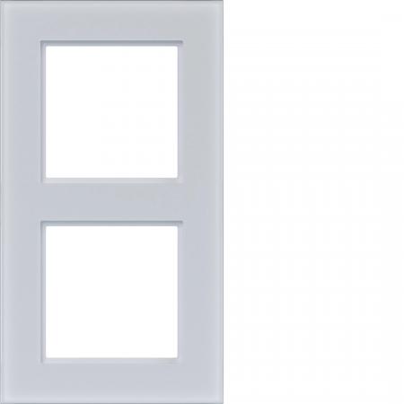 Hager Rahmen 2fach A.8 Glas lichtweiß matt