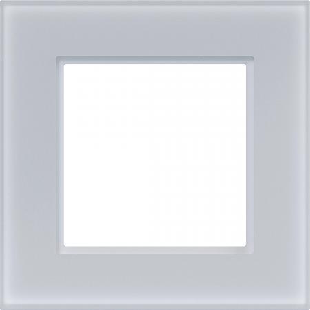 Hager LED-Rahmen 1fach A.8 Glas lichtweiß matt