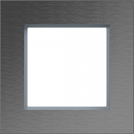 Hager LED-RA 1f. A.8 edelst. matt Met. gebrst