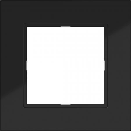 Hager LED-Rahmen 1fach A.8 nachtschwarz gl