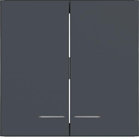 Hager Wippe 2f. kl. Linse Ax/Cx anthr mt lack