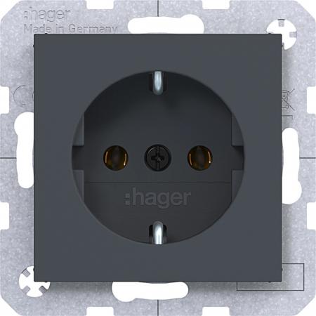 Hager Steckd. SCHUKO Steckkl. Ax/Cx ant mt la