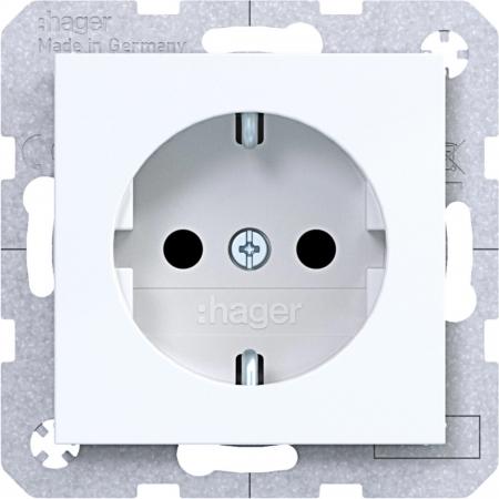 Hager Std. SCHUKO erh. BS SK Ax/Cx liweiß gl
