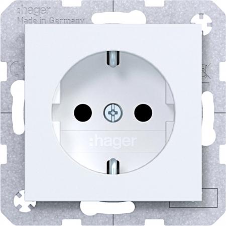 Hager Std. SCHUKO erh. BS SK Ax/Cx liweiß matt