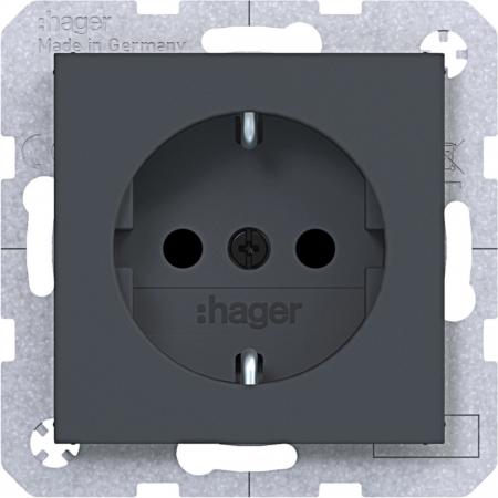 Hager Std. SCHUKO erh. BS SK Ax/Cx ant mt lack