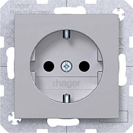 Hager SD SCHUKO erh. BS Ax/Cx titan met lack