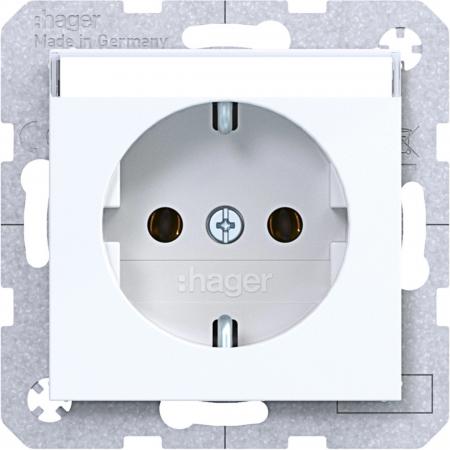 Hager Std. SCHUKO B.feld SK Ax/Cx lichtweiß gl