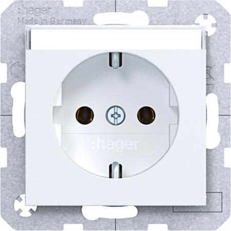 Hager Std. SCHUKO B.feld SK Ax/Cx lichtweiß mt