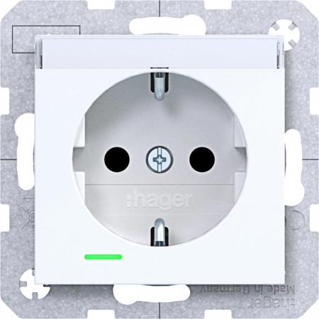 Hager SD SCHUKO LED BF EHBS Ax/Cx lichtweiß gl