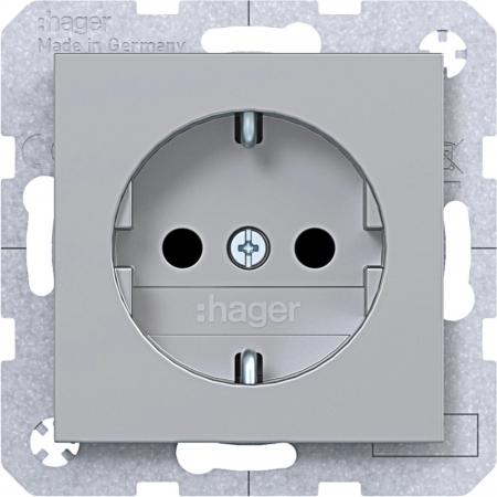 Hager SD SCHUKO erh. BS Ax/Cx titan met lack
