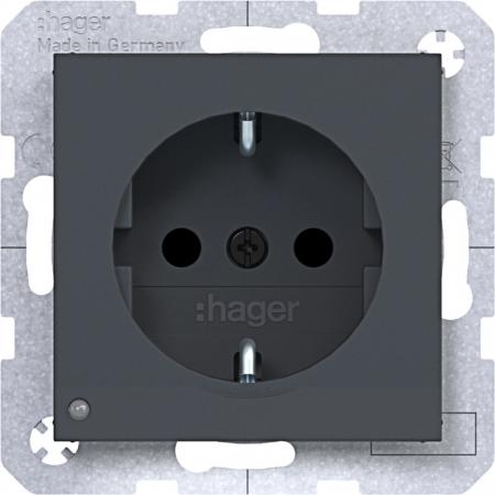 Hager SD SCHUKO O.-Licht EHBS Ax/Cx ant mt la