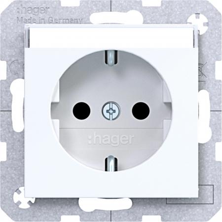 Hager SD SCHUKO BF erh. BS Ax/Cx lichtweiß gl
