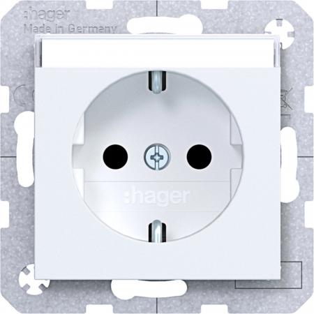 Hager Std. SCHUKO BF erh. BS Ax/Cx liweiß matt