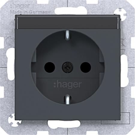 Hager SD SCHUKO BF erh. BS Ax/Cx ant matt lack