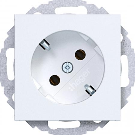 Hager Std. SCHUKO 45° St.-kl. Ax/Cx liweiß mt