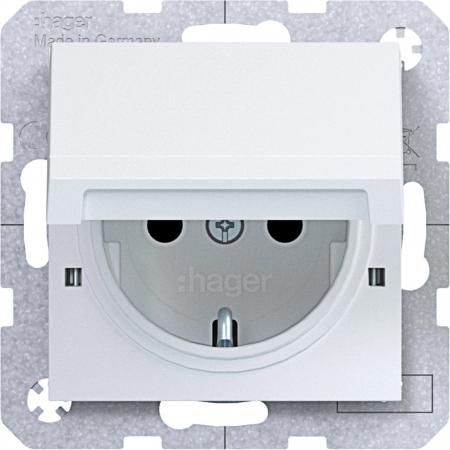 Hager Std. SCHUKO KLD EHBS Ax/Cx lichtweiß mt