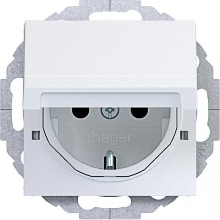 Hager Std. SCHUKO KLD EHBS Ax/Cx lichtweiß mt