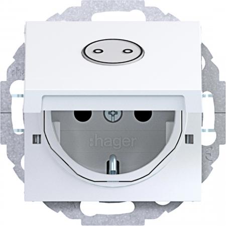 Hager SD SCHUKO KLD Symb. EHBS Ax/Cx liweiß gl