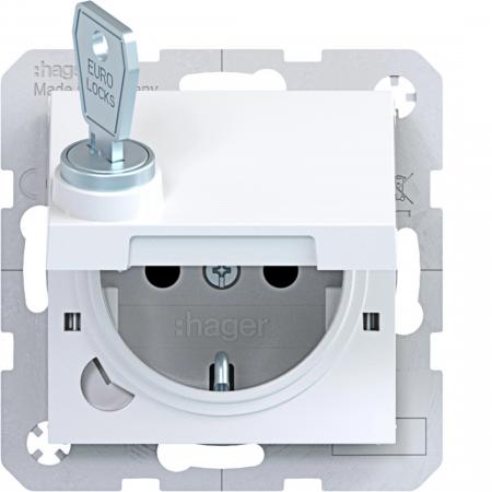 Hager SD SCHUKO KLD EHBS Ax/Cx lichtweiß gl