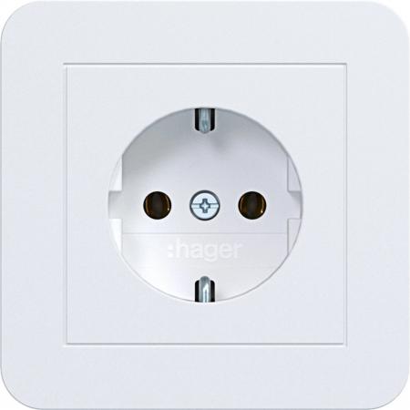 Hager Std. SCHUKO Abd.pl. St.-kl. C1 liweiß mt