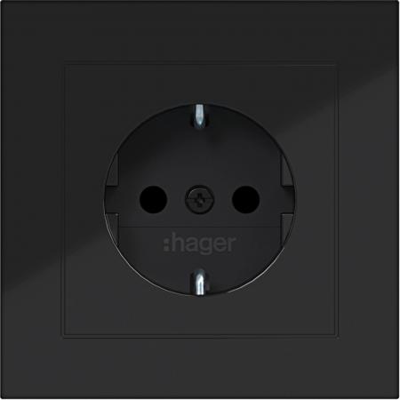 Hager Std. SCHUKO ADP erh. BS SK A.1 sw gl