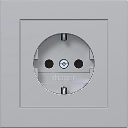 Hager SD SCHUKO ADP EHBS A.1 titan met lack