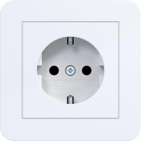 Hager Std. SCHUKO ADP erh. BS SK C1 liweiß gl