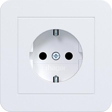 Hager Std. SCHUKO ADP erh. BS SK C1 liweiß mt