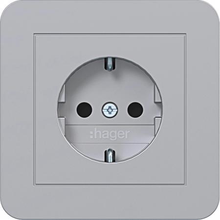 Hager SD SCHUKO ADP EHBS C1 titan met lack