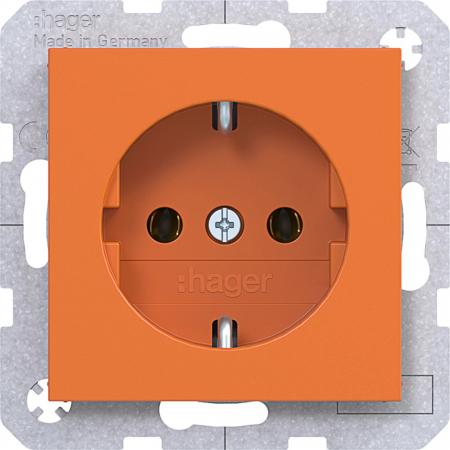 Hager Steckd. SCHUKO Steckkl. Ax/Cx orange gl