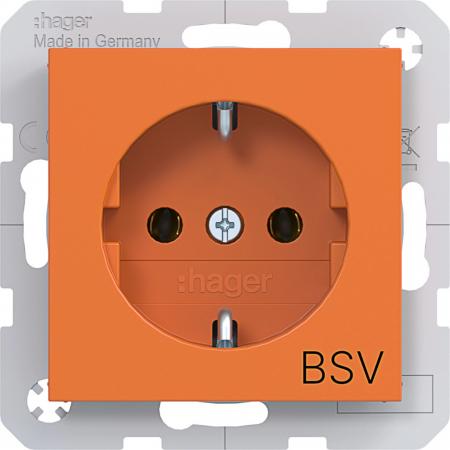 Hager SD SCHUKO Aufdr. "BSV" Ax/Cx orange gl