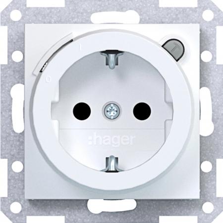 Hager Std. SCHUKO FI erh. BS Ax/Cx liweiß matt